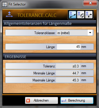 Fit Selector - TOLERANCE.CALC